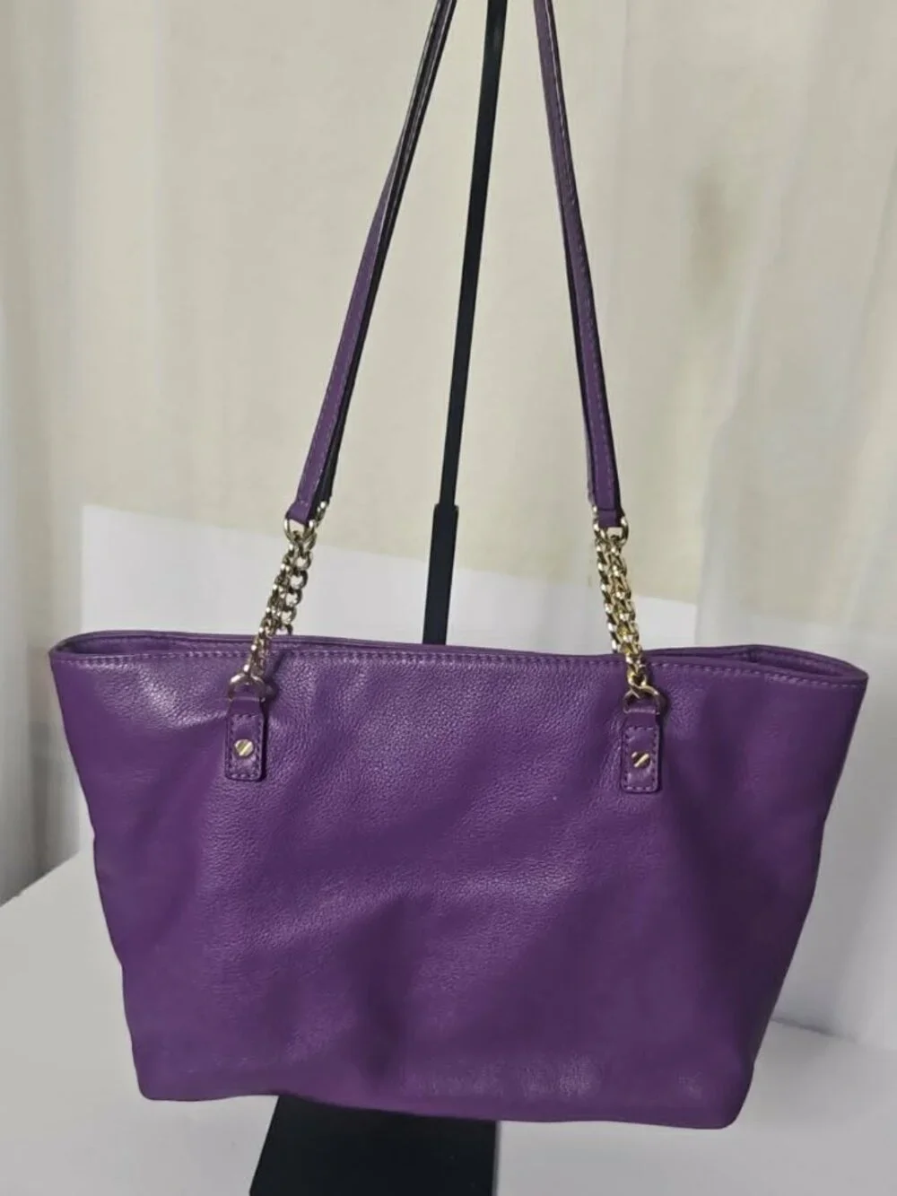 Authentic Michael Kors Purple Pebbled Leather Tote